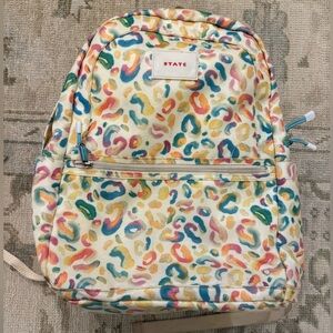 STATE Kane Double Pocket kids painterly animal Backpack